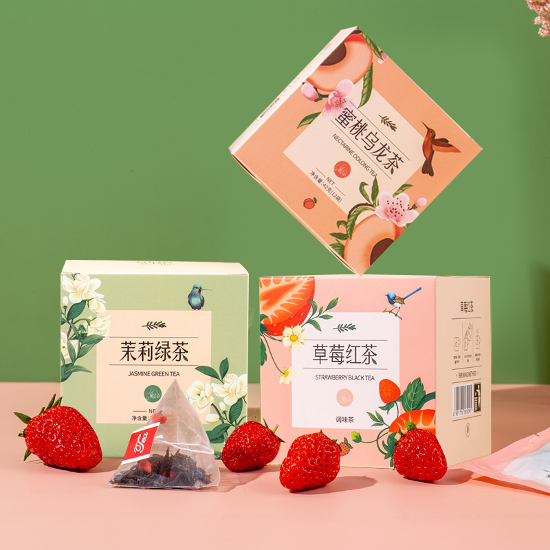 【国内贸易】草莓红茶+茉莉绿茶+蜜桃乌龙