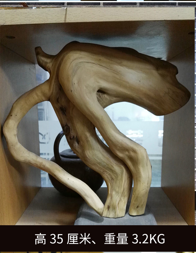 【国内贸易】崖柏根雕摆件天然随形陈化料木雕刻客厅工艺精品（玉猪龙）(图5)