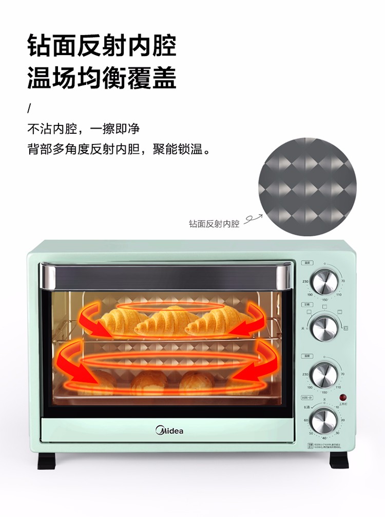 【国内贸易】【授权商品】美的（Midea）PT35A0 家用多功能电烤箱 35升(图12)