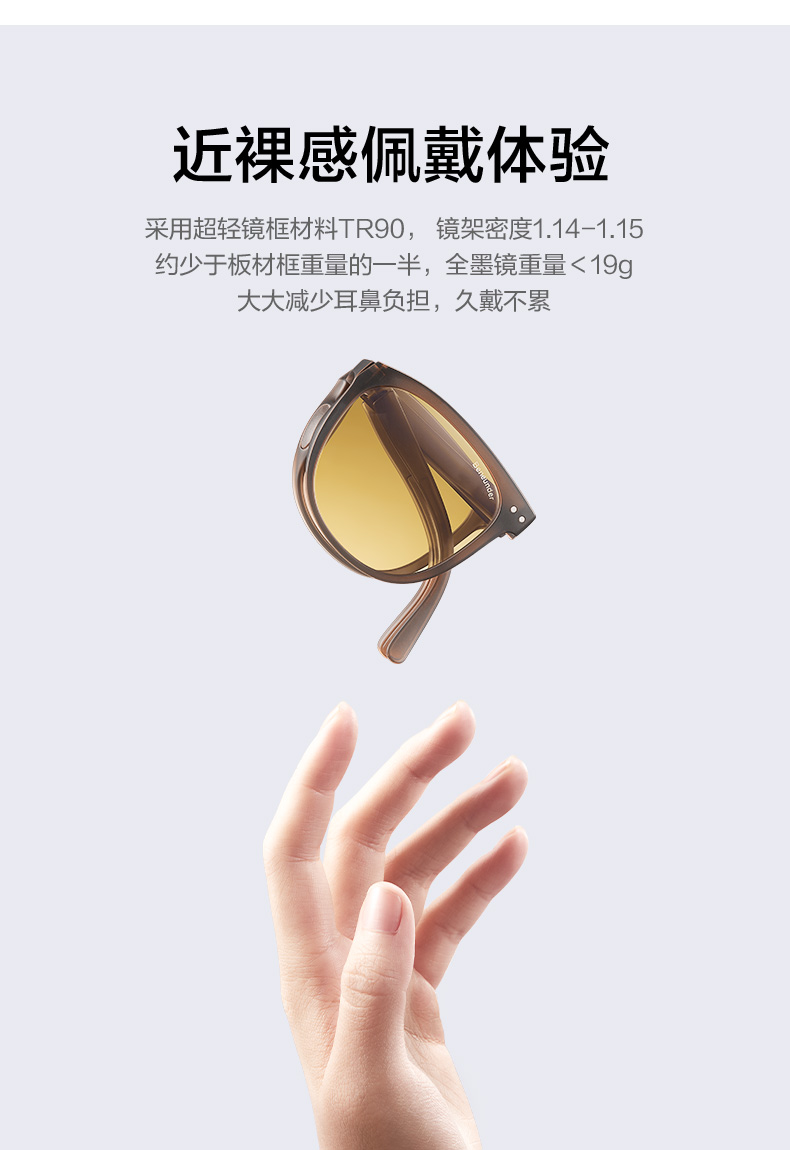 【国内贸易】蕉下昼望系列可折叠墨镜（琥珀咖）(图5)