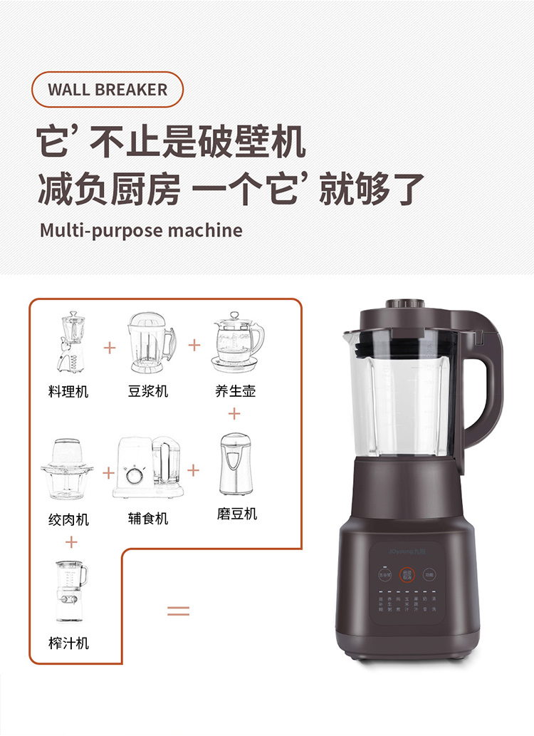 【国内贸易】九阳（Joyoung）破壁机 自动豆浆料理机多功能破壁机L18-P632(图5)