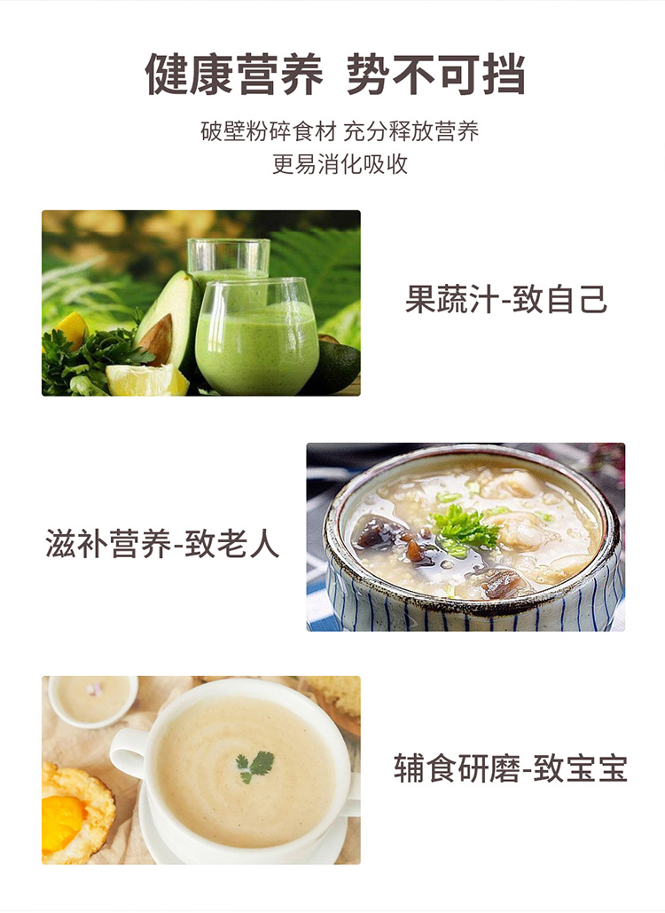 【国内贸易】九阳（Joyoung）破壁机 自动豆浆料理机多功能破壁机L18-P632(图7)