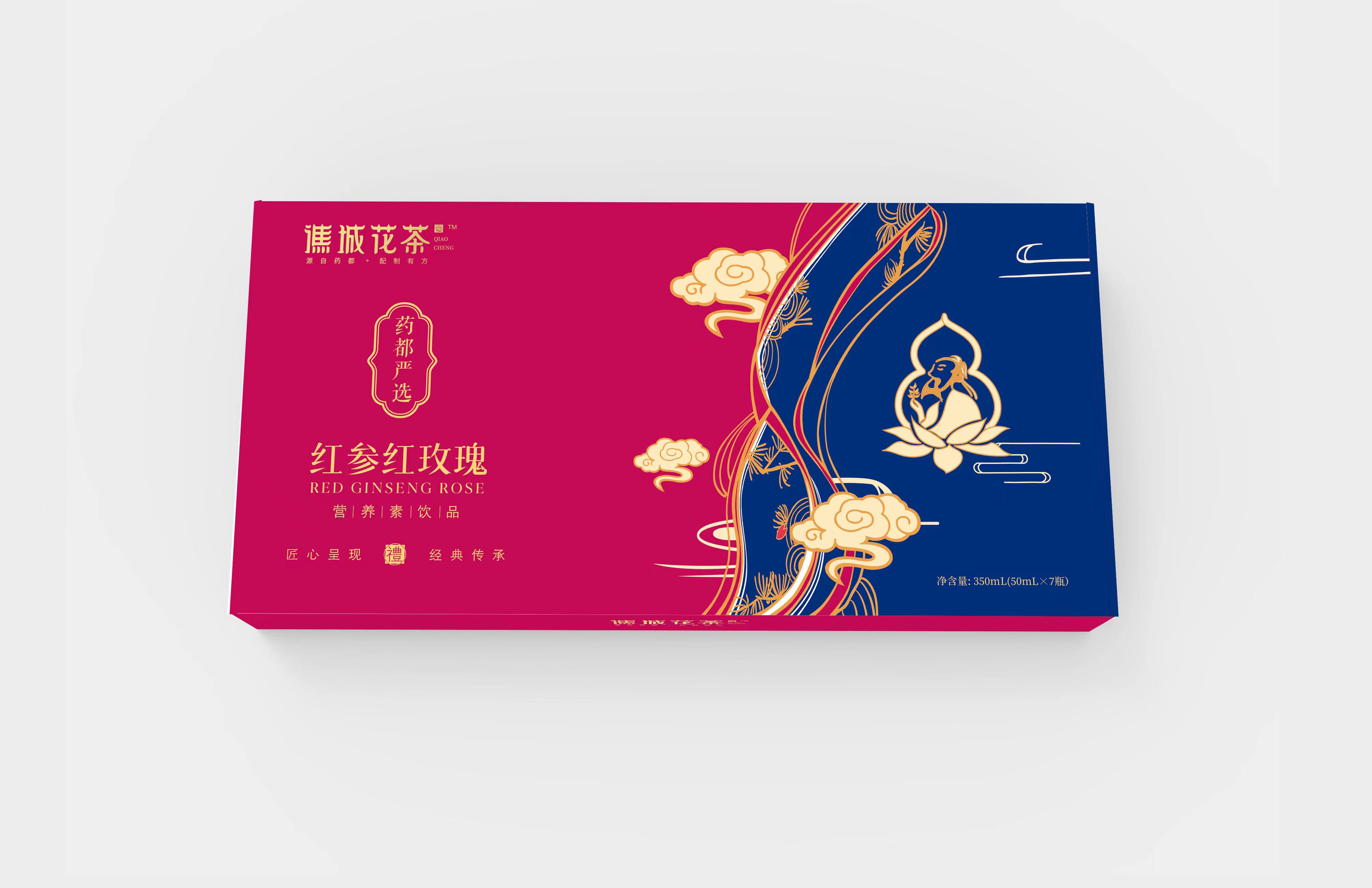 【国内贸易】谯城花茶 红参红玫瑰营养素饮品 350ml（50ml*7瓶）(图3)