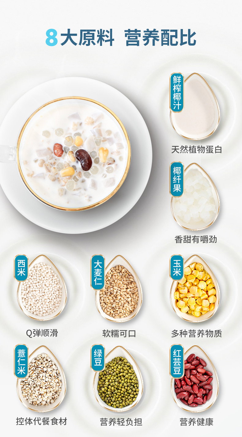 【国内贸易】南国X徐大漂亮海南特产椰奶清补凉280g(图5)